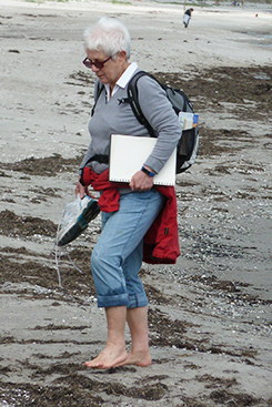 Ingrid-Schumacher am Strand